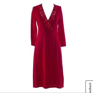 NWT Boden red sequence knee-length dress
